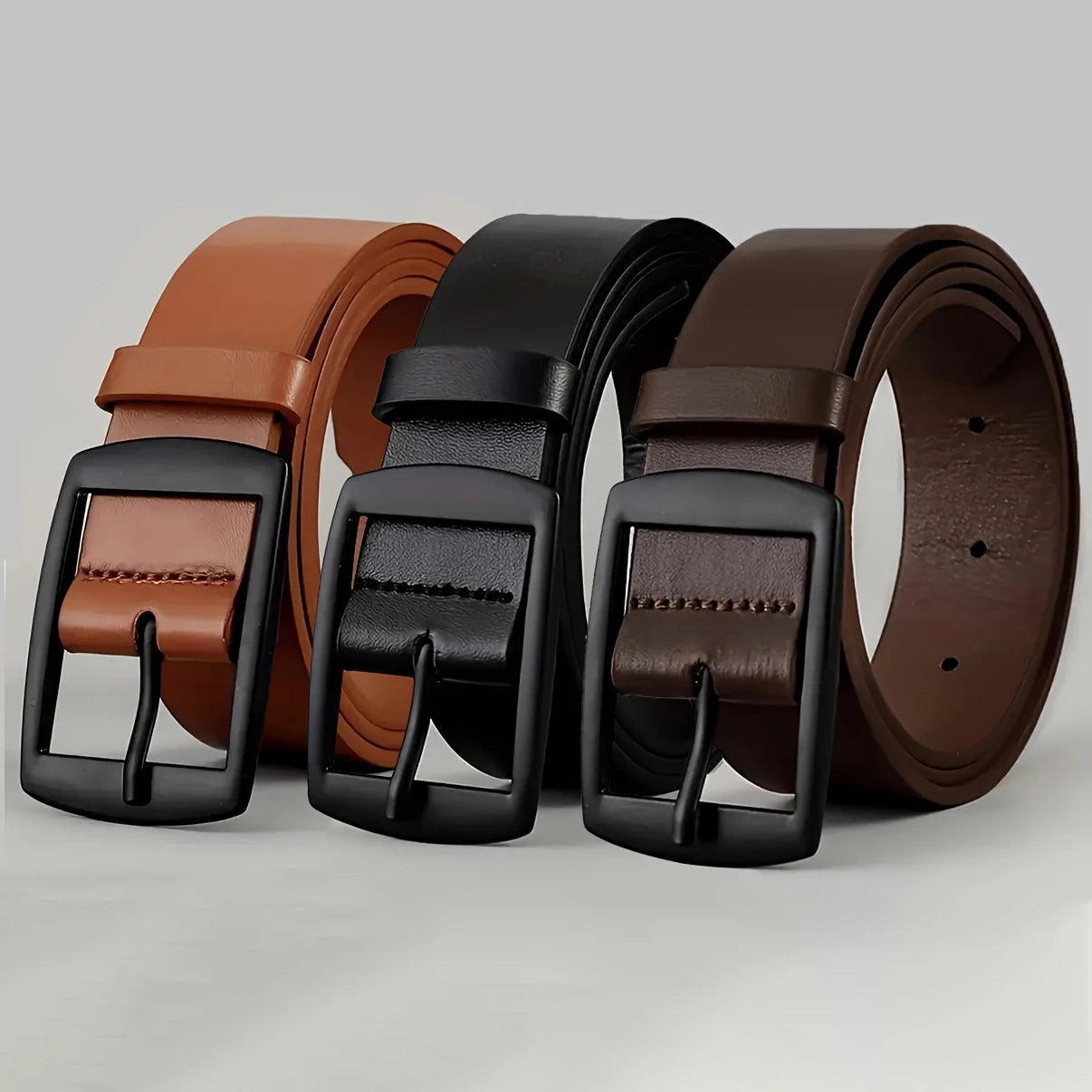 Fashion Luxury Belt for Men PU Leather Belt Metal Pin Buckle High Quality Brand Designer Waist Strap Belt For Jeans Women's Belt