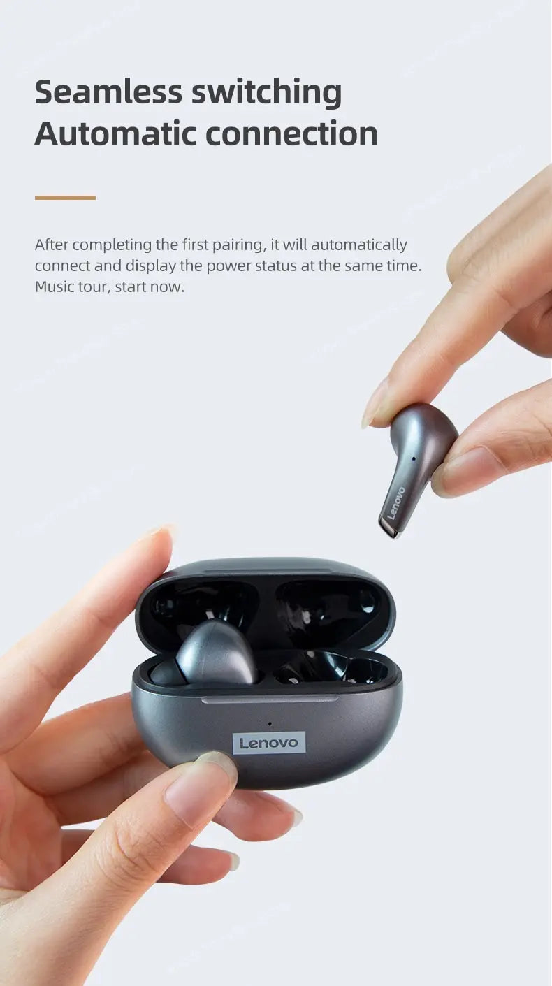 Lenovo LP5 Wireless Bluetooth Earbuds Stereo HiFi Music Earphones Headphones Sports Waterproof TWS Headset With Mic Earbuds New