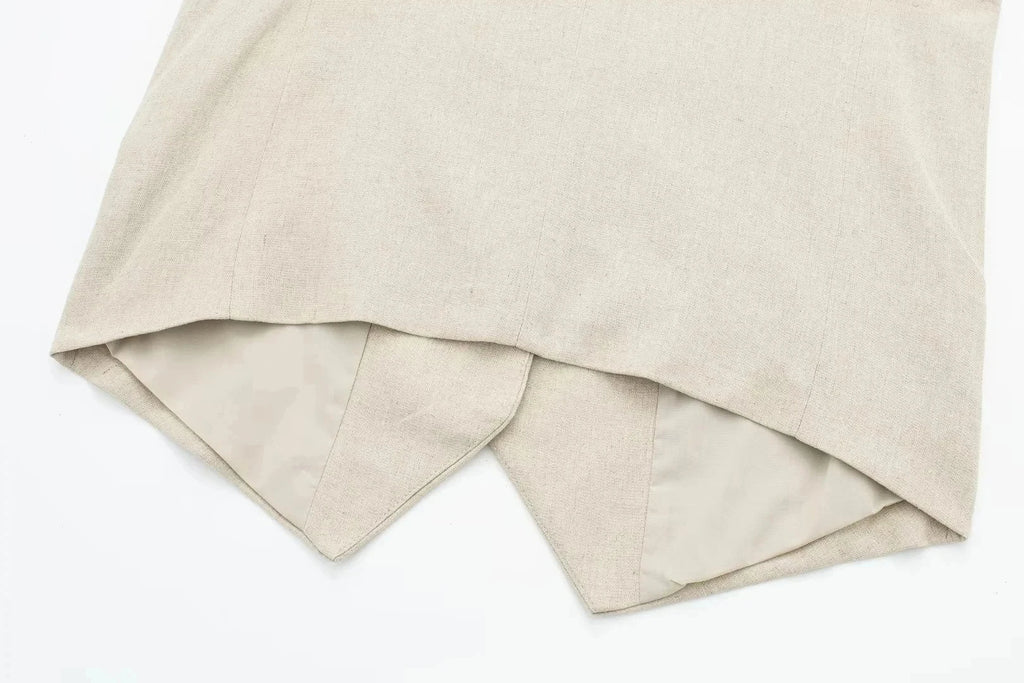 Conjunto Feminino de Verão 2024 Camisa Regata Chique de Decote V + Shorts Feminino Casual Solto com Bolsos Streetwear