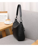 Bolsa de Ombro Feminina de Couro Genuíno 2025 Bolsa de Mão de Couro de Vaca de Alta Qualidade Bolsa Versátil Bolsa Transversal Casual Diária Como Presente