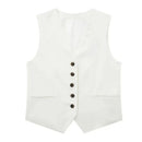 2024 Summer Woman Set Solid V Neck Sleeveless Chic Vest Top + Pockets Wild Commute Loose Casual Women's Shorts Streetwear