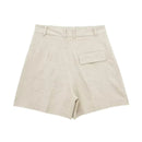 2024 Summer Woman Set Solid V Neck Sleeveless Chic Vest Top + Pockets Wild Commute Loose Casual Women's Shorts Streetwear