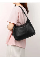 Bolsa de Ombro Feminina de Couro Genuíno 2025 Bolsa de Mão de Couro de Vaca de Alta Qualidade Bolsa Versátil Bolsa Transversal Casual Diária Como Presente