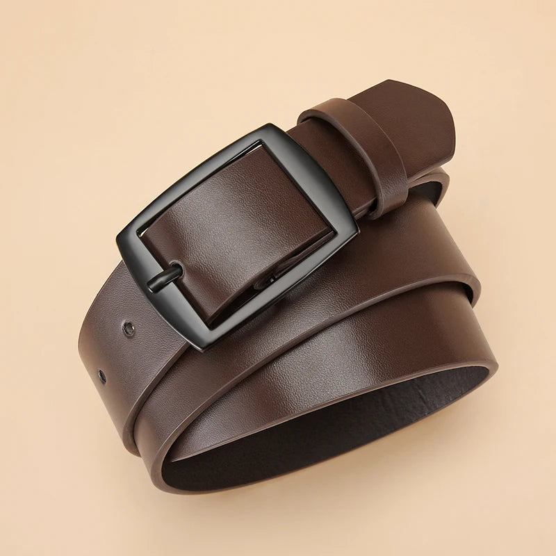 Fashion Luxury Belt for Men PU Leather Belt Metal Pin Buckle High Quality Brand Designer Waist Strap Belt For Jeans Women's Belt