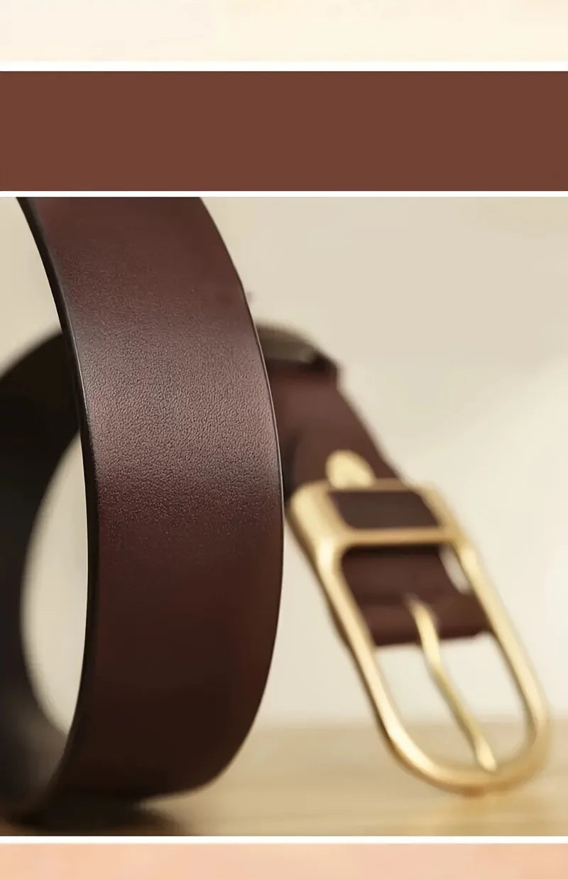 Cinto Casual Masculino Moderno Estilo Cowboy Cinto Masculino Fivela de Pino Cinto para Jeans Cinto Retrô Cinto Casual para Trabalho