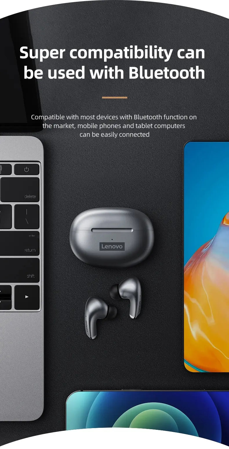 Lenovo LP5 Wireless Bluetooth Earbuds Stereo HiFi Music Earphones Headphones Sports Waterproof TWS Headset With Mic Earbuds New